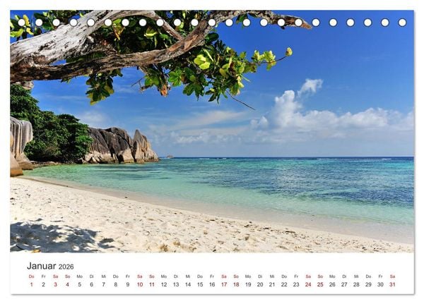 Produktbild: Traumstr&auml;nde der Seychellen (Tischkalender 2026 DIN A5 quer), CALVENDO Monatskalender