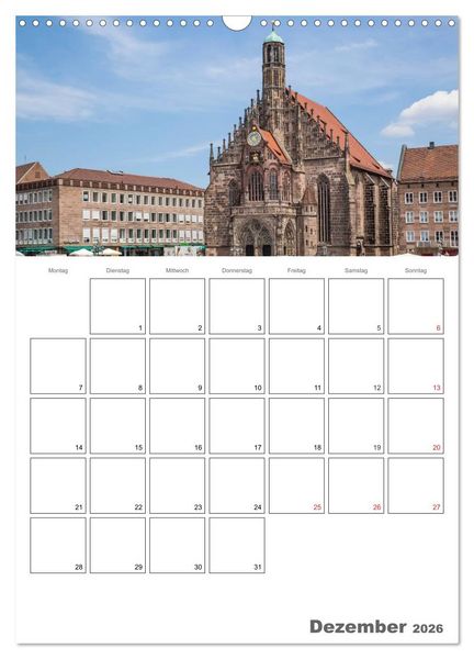 Produktbild: N&Uuml;RNBERG Bezauberndes Altstadtherz / Terminplaner (Wandkalender 2026 DIN A3 hoch), CALVENDO Monatskalender