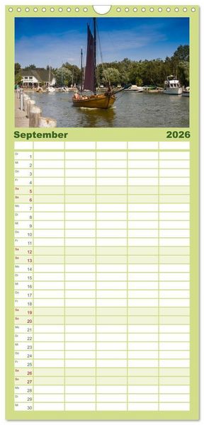 Produktbild: Familienplaner 2026 - Mecklenburg &ndash; Vorpommern, Sch&ouml;nheiten im Land der Ostseek&uuml;ste mit 5 Spalten (Wandkalender, 21 x 45 cm) CALVENDO
