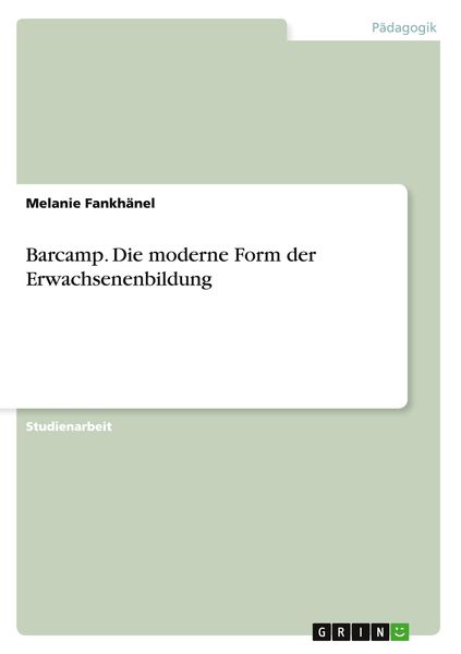 Produktbild: Barcamp. Die moderne Form der Erwachsenenbildung