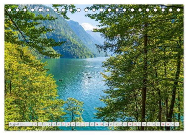Produktbild: Malerische Bergseen in den bayerischen Alpen (Tischkalender 2027 DIN A5 quer), CALVENDO Monatskalender