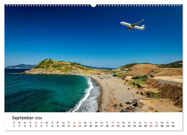 Produktbild: Flugzeuge in beeindruckender Kulisse (hochwertiger Premium Wandkalender 2026 DIN A2 quer), Kunstdruck in Hochglanz