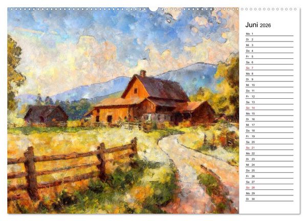 Produktbild: Fr&uuml;her Impressionismus (hochwertiger Premium Wandkalender 2026 DIN A2 quer), Kunstdruck in Hochglanz