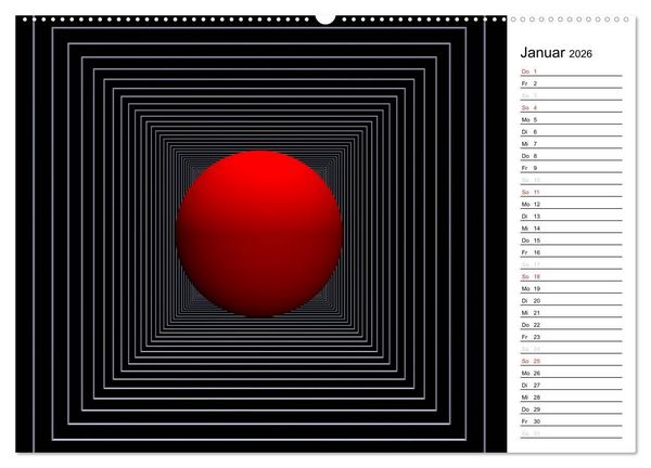 Produktbild: Mit Geometrie durch das Jahr (hochwertiger Premium Wandkalender 2026 DIN A2 quer), Kunstdruck in Hochglanz