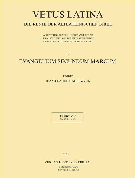 Produktbild: Vetus Latina. Die Reste der altlateinischen Bibel. Nach Petrus Sabatier / Sapientia Salomonis, Sirach (Ecclesiasticus) / Sirach (Ecclesiasticus)