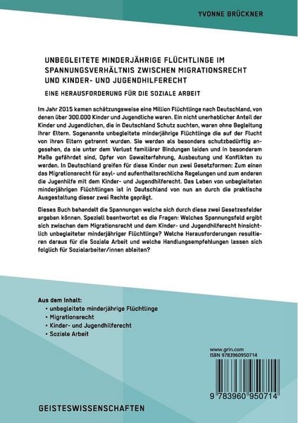 Produktbild: Unbegleitete minderj&auml;hrige Fl&uuml;chtlinge im Spannungsverh&auml;ltnis zwischen Migrationsrecht und Kinder- und Jugendhilferecht