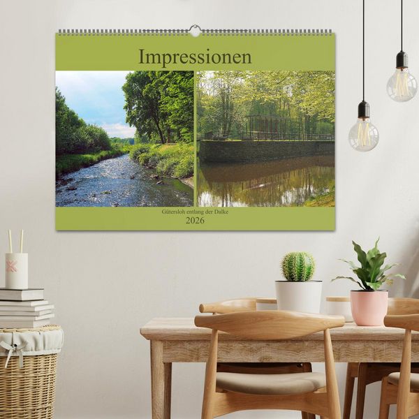 Produktbild: Impressionen - G&uuml;tersloh entlang der Dalke (Wandkalender 2026 DIN A2 quer), CALVENDO Monatskalender
