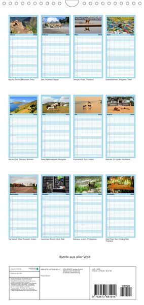 Produktbild: Familienplaner Hunde aus aller Welt (Wandkalender 2022 , 21 cm x 45 cm, hoch)