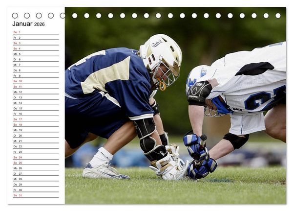 Produktbild: Teamsport Lacrosse - Face-off (Tischkalender 2026 DIN A5 quer), CALVENDO Monatskalender