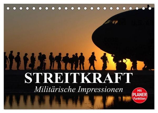 Produktbild: Streitkraft. Milit&auml;rische Impressionen (Tischkalender 2026 DIN A5 quer), CALVENDO Monatskalender