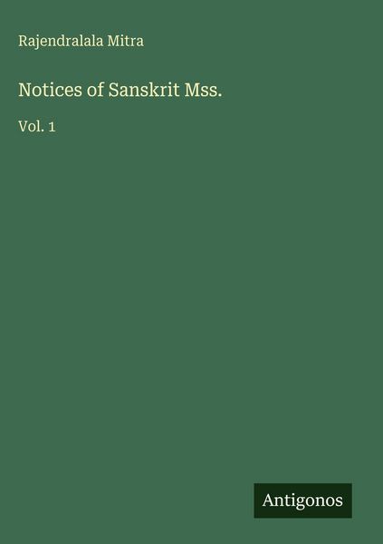 Produktbild: Notices of Sanskrit Mss.