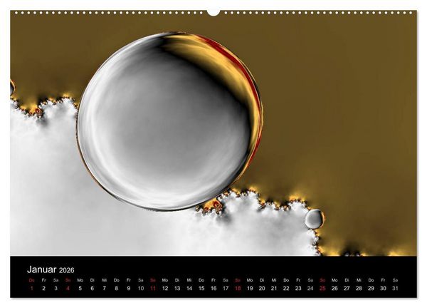 Produktbild: Fraktale Welten 2 (Wandkalender 2026 DIN A2 quer), CALVENDO Monatskalender