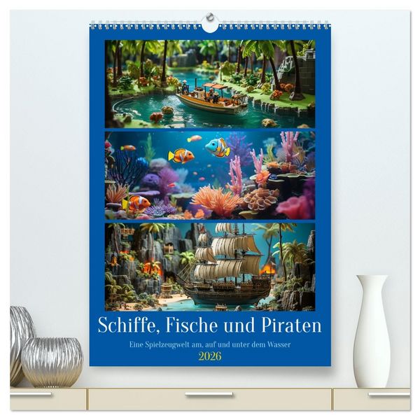 Produktbild: Schiffe, Fische und Piraten (hochwertiger Premium Wandkalender 2026 DIN A2 hoch), Kunstdruck in Hochglanz