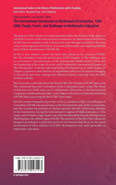 Produktbild: The International Commission on Mathematical Instruction, 1908-2008: People, Events, and Challenges in Mathematics Education