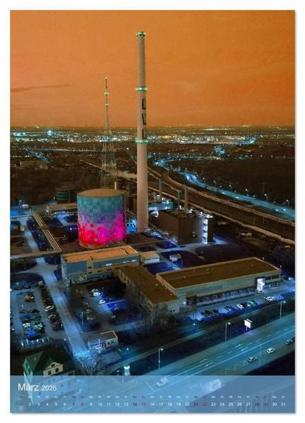 Produktbild: NACHT IN HALLE SAALE (Wandkalender 2026 DIN A3 hoch), CALVENDO Monatskalender