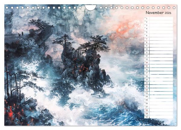 Produktbild: Chinas Harmonie - Terminplaner mit Landschaften und Symbolen (Wandkalender 2026 DIN A4 quer), CALVENDO Monatskalender