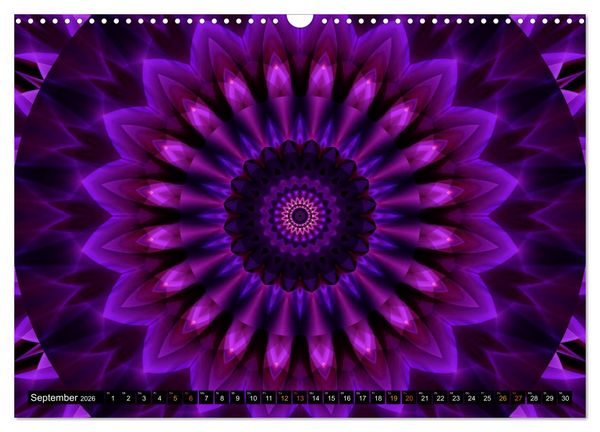 Produktbild: Energie - Mandalas, Spiritualit&auml;t durch die Farbe Lila (Wandkalender 2026 DIN A3 quer), CALVENDO Monatskalender