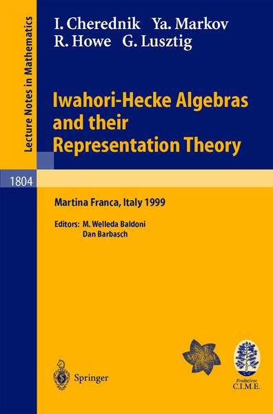 Produktbild: Iwahori-Hecke Algebras and their Representation Theory