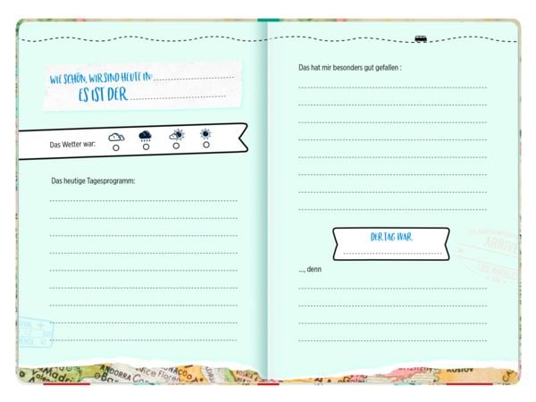 Produktbild: Reisetagebuch (Landkarte)