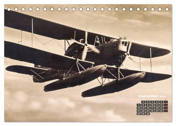 Produktbild: Doppeldecker entdeckt auf historischen Postkarten (Tischkalender 2026 DIN A5 quer), CALVENDO Monatskalender