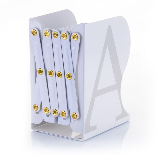 Produktbild: MyLibrary A-Z Metall-Buchregal Wei&szlig;