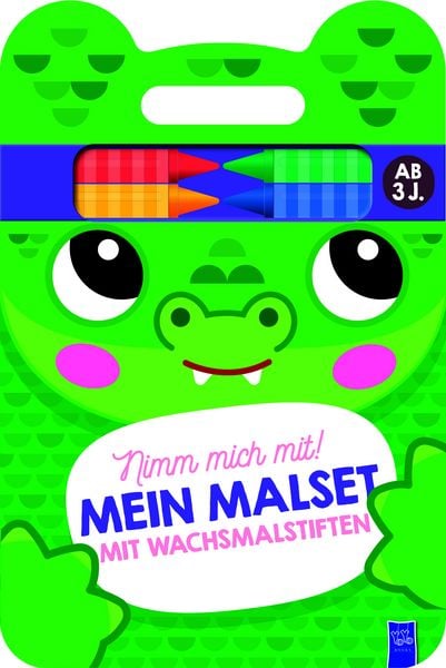 Nimm mich mit: Mein Malset mit Wachsmalstiften 3+ (Cover Krokodil), Paperback von , Yoyo Books, 978-94-6524-142-5