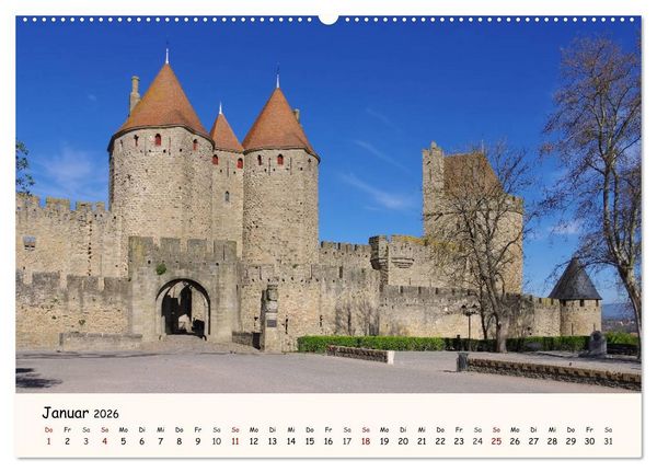 Produktbild: Cite von Carcassonne - Zeitreise ins Mittelalter (Wandkalender 2026 DIN A2 quer), CALVENDO Monatskalender