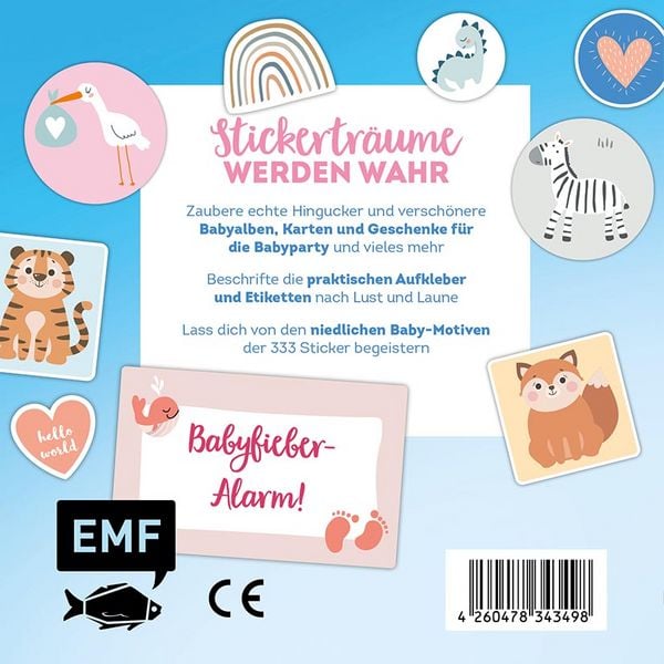 Produktbild: 333 Sticker &ndash;&nbsp;Hallo Baby: Etiketten und Aufkleber mit beschreibbarer Oberfl&auml;che