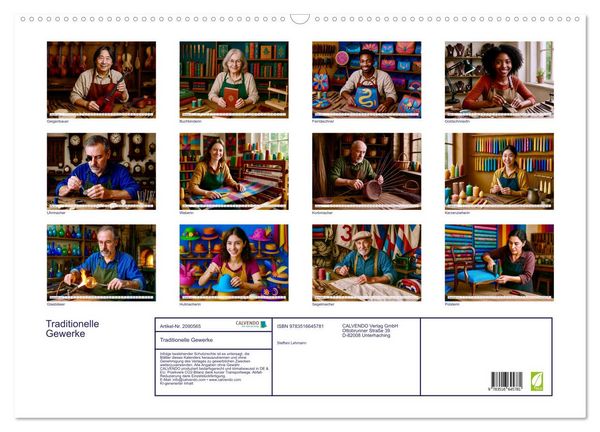 Produktbild: Traditionelle Gewerke (Wandkalender 2026 DIN A2 quer), CALVENDO Monatskalender