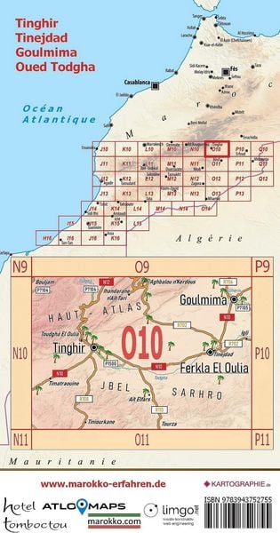 Produktbild: O10: Tinghir - Tinejdad - Goulmima - Oued Todgha + Stra&szlig;e der Kasbahs IV + GPS-Waypoints