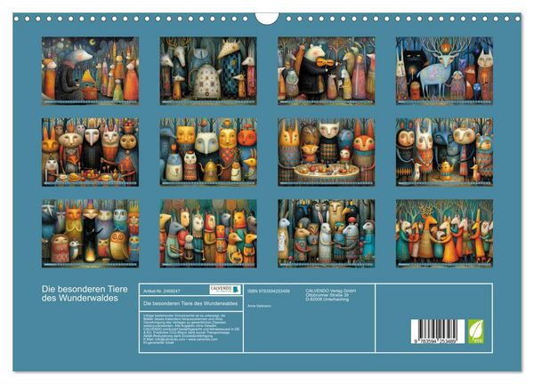 Produktbild: Die besonderen Tiere des Wunderwaldes (Wandkalender 2027 DIN A3 quer), CALVENDO Monatskalender