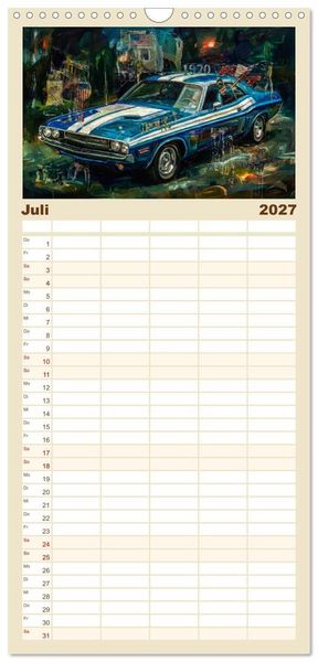 Produktbild: Familienplaner 2027 - Steroide auf vier R&auml;dern mit 5 Spalten (Wandkalender, 21 x 45 cm) CALVENDO