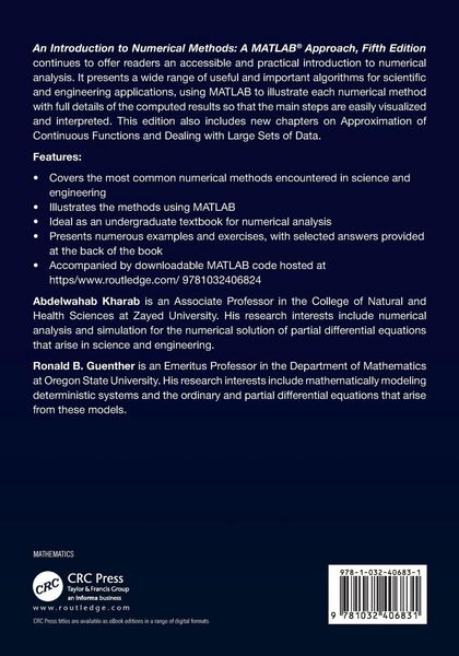 Produktbild: An Introduction to Numerical Methods