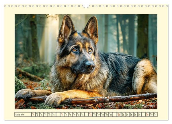 Produktbild: Deutscher Sch&auml;ferhund. Familienheld, Sportskanone und loyaler Diensthund (Wandkalender 2026 DIN A3 quer), CALVENDO Monatskalender