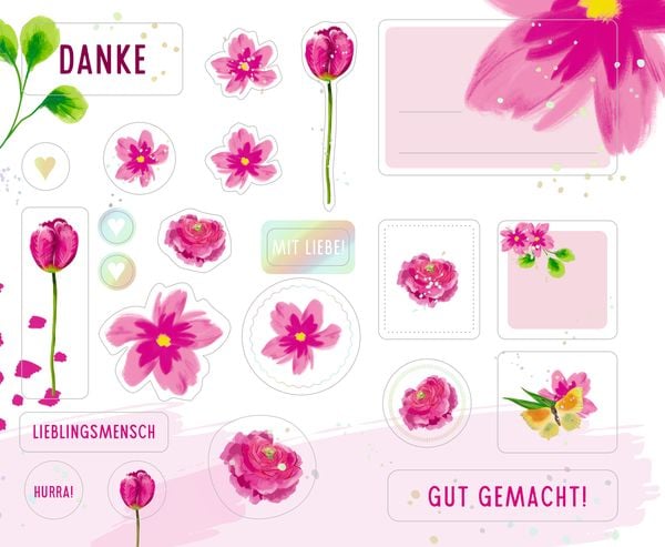 Produktbild: Stickerb.: Etiketten & Sticker (Immer her mit d. sch. Leben)