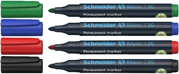 Schneider Permanent-Marker Maxx 130, 4er Set