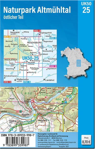 Produktbild: UK50-25 Naturpark Altm&uuml;hltal, &ouml;stlicher Teil