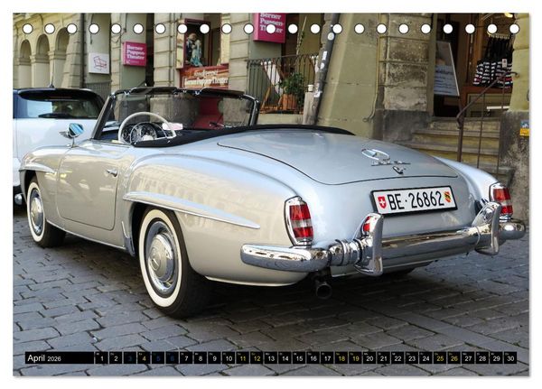 Produktbild: Mercedes SL Classics (Tischkalender 2026 DIN A5 quer), CALVENDO Monatskalender
