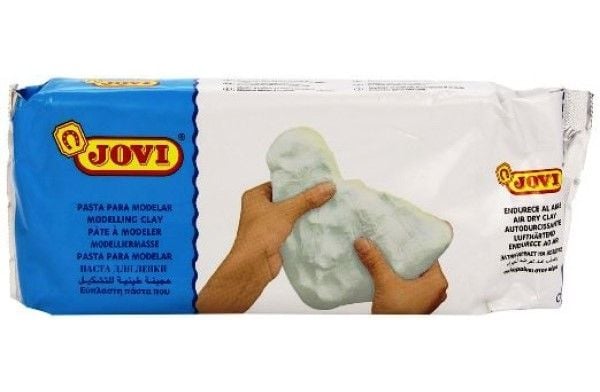 JOVI Air Dry Clay Modelliermasse lufthärtend, 500 g weiss