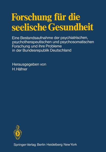Produktbild: Forschung f&uuml;r die seelische Gesundheit