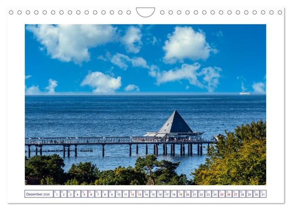 Produktbild: Die Ostsee von Ahlbeck nach Heringsdorf (Wandkalender 2026 DIN A4 quer), CALVENDO Monatskalender