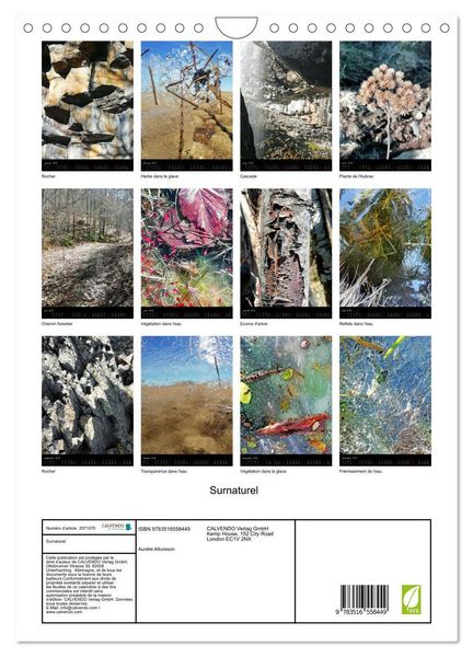 Produktbild: Surnaturel (Calendrier mural 2026 DIN A4 horizontal), CALVENDO calendrier mensuel