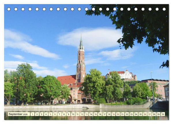 Produktbild: Unterwegs in Landshut (Tischkalender 2026 DIN A5 quer), CALVENDO Monatskalender