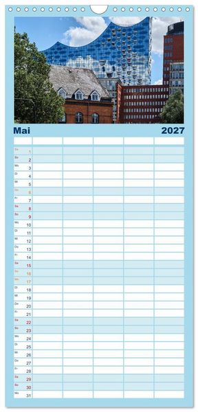 Produktbild: Familienplaner 2027 - Freie Hansestadt Hamburg mit 5 Spalten (Wandkalender, 21 x 45 cm) CALVENDO