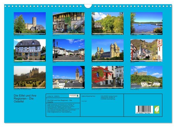 Produktbild: Die Eifel und ihre Regionen - Die Osteifel (Wandkalender 2026 DIN A3 quer), CALVENDO Monatskalender