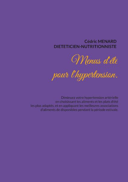 Produktbild: Menus d'&eacute;t&eacute; pour l'hypertension.