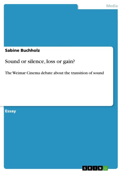 Produktbild: Sound or silence, loss or gain?