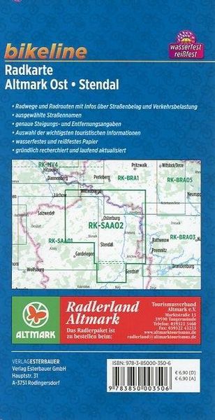 Produktbild: Bikeline Radkarte Deutschland Altmark Ost Stendal 1:75.000