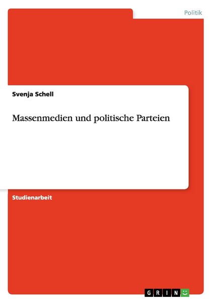 Produktbild: Massenmedien und politische Parteien
