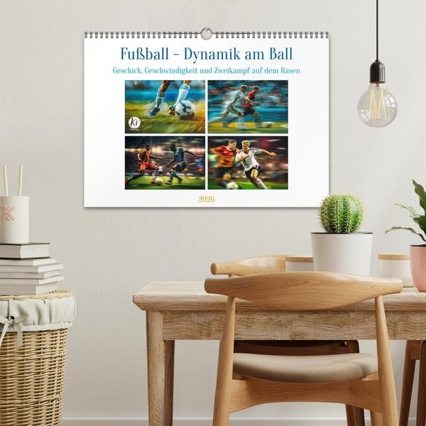 Produktbild: Fu&szlig;ball - Dynamik am Ball (Wandkalender 2026 DIN A3 quer), CALVENDO Monatskalender